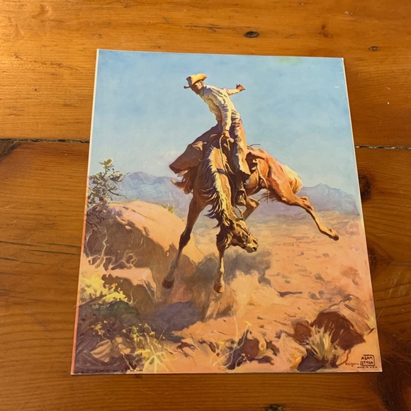 Set of 3 Vintage Cowboy Prints - Vintage Western